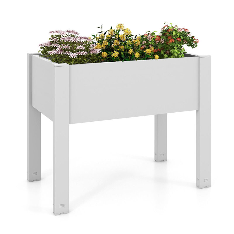 Carreira Elevated Planter, White