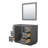 Icon 71" Doulble Bathroom Vanity Base and Mirror Only-97545211
