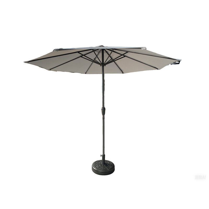 Parasol d'extérieur en aluminium pour patio, Gris