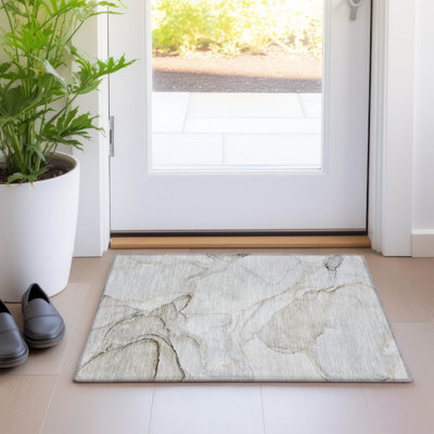 Alfonzo Machine-Washable Stain Resistant Abstract Area Rug