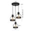 Lebow 3 - Light Black Cluster Pendant