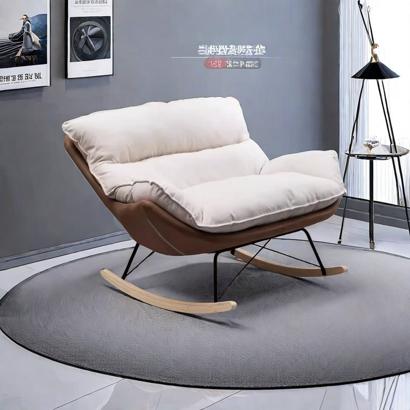 Chaise berçante double Nordic Light Luxury, Gris