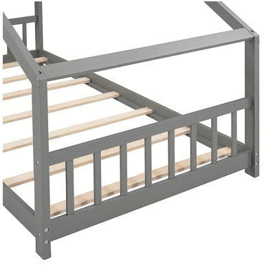 Lit simple en bois pour lit simple, gris (ANCIEN SKU: WF282521AAE)