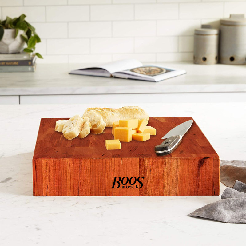 BoosBlock® 3" End Grain Cherry 14" Square Chopping Block
