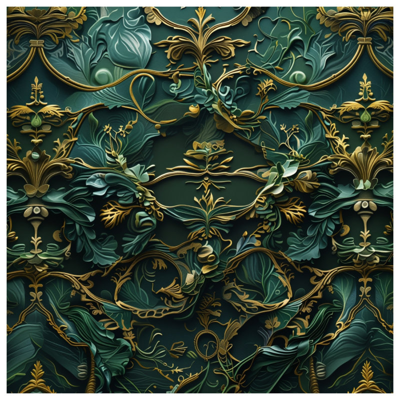 Tapisserie murale Ornate, H 50 po x l 60 po avec 4 œillets