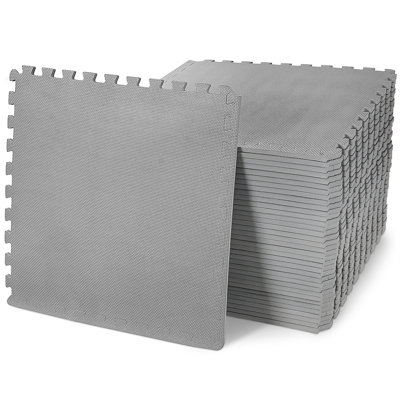 Balancefrom Fitness 144 Sq Ft Interlocking EVA Foam Exercise Mat Tiles