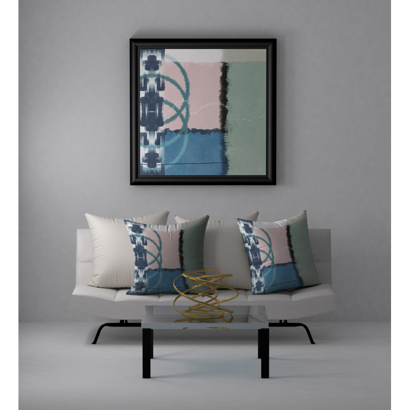 Abstract Throw Pillow, 24" H x 24" W