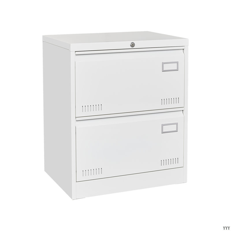2 Drawer Metal Lateral File Cabinet With Lock,Office Vertical Files Cabinet For Home Office/Legal/Letter/A4,Locking Metal File Cabinet,Assembly Required
