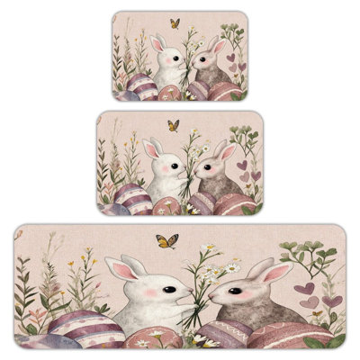 Tapis de cuisine, salle à manger et salle de bain 3 pièces Rustic Home