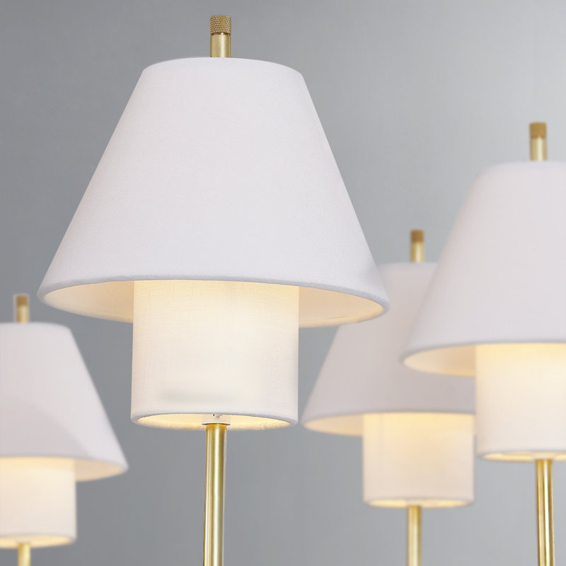 GLENMOORE 12 LIGHT CHANDELIER, Aged Brass