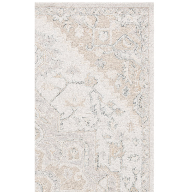 Lauren Ralph Lauren Percy Hand Tufted Wool/Cotton Oriental Rug in Ivory/Beige, Rectangle 6' x 9'