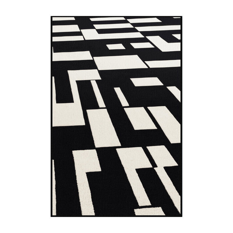 Washable Piano Key Patterns Music Area Rug, Rectangle 6' x 9'