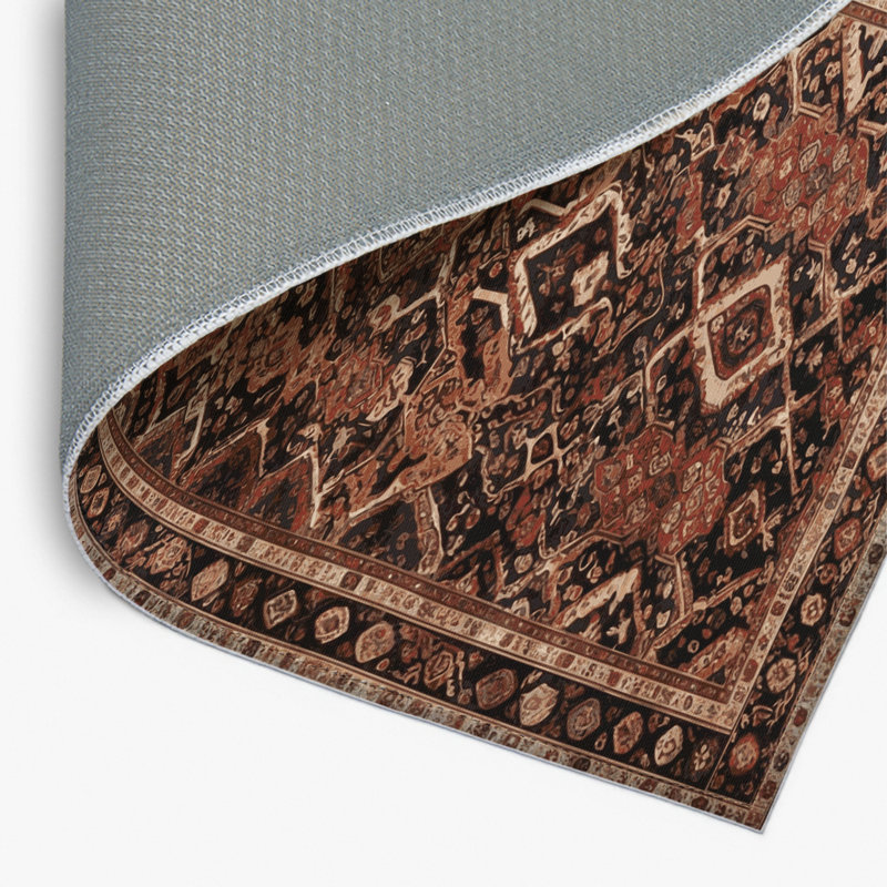 Tapis turc intérieur et extérieur brun, Rectangulaire 2 pi x 3 pi