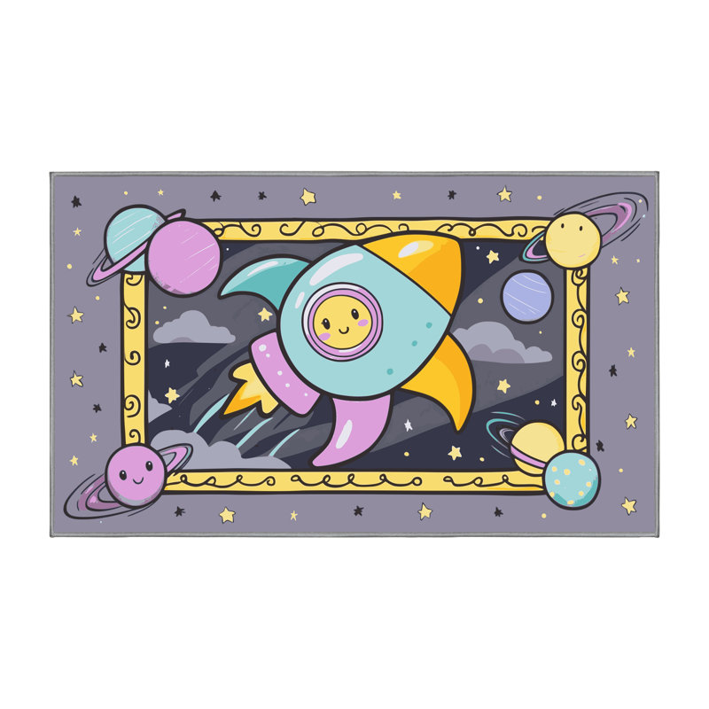 Tapis pour enfants Zoomie, Rectangle 4pi x 6 pi