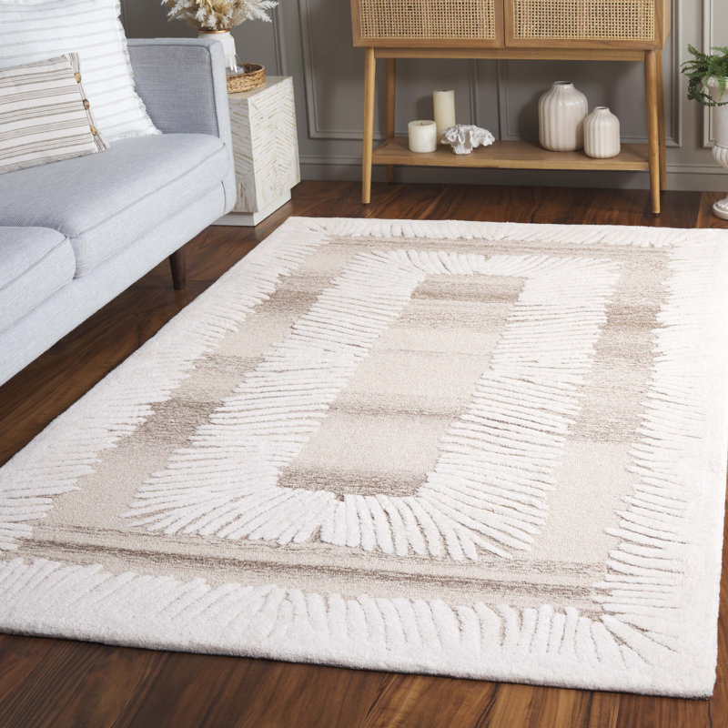 Tapis ivoire / brun Ebony 814, Rectangle de 5 pi x 8 pi