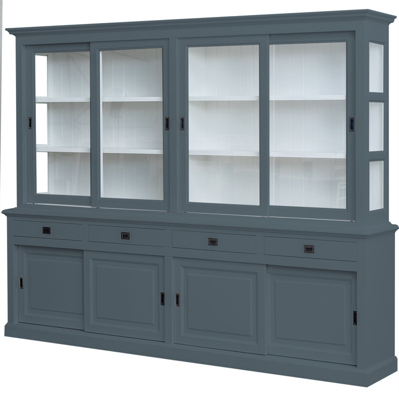 Burkett Display Cabinet, Blue Grey