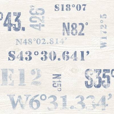Deauville 2 Nautical Coordinates Wallpaper Roll