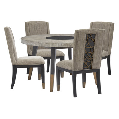 Round Dining Table With 4 Host Chairs