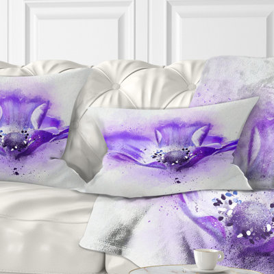 Coussin décoratif imprimé floral stylisé