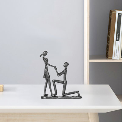 Statue de couple, sculptures en fer pour la décoration intérieure