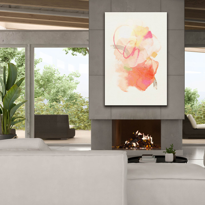 «Peachy Keen No 1» par Suzanne Nicoll, art mural sur toile, H 60 po x l 40 po x P 1,5 po