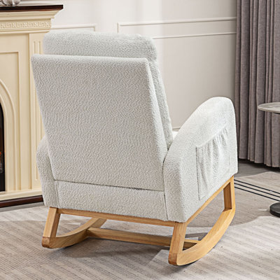 Chaise berçante d'appoint avec repose-pieds