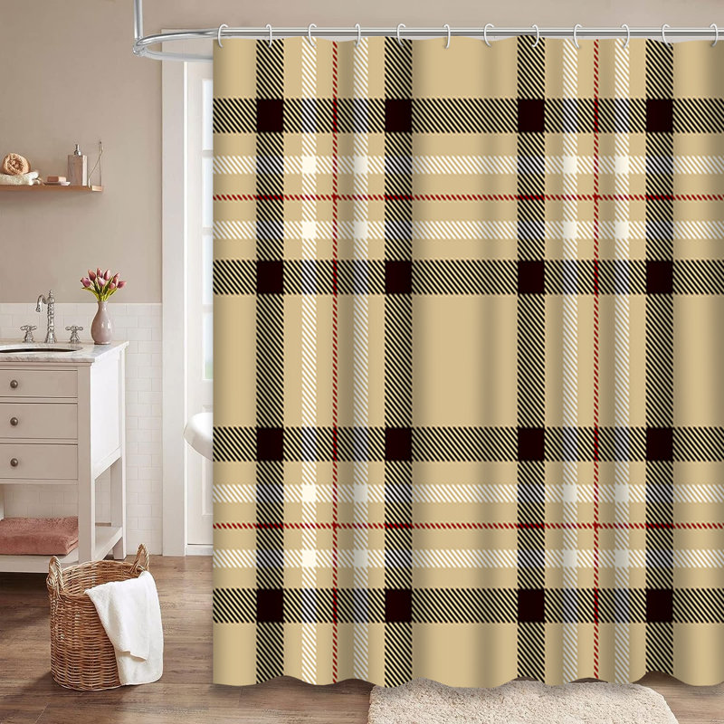 Rideau de douche Tartan, L 72 po x l 72 po