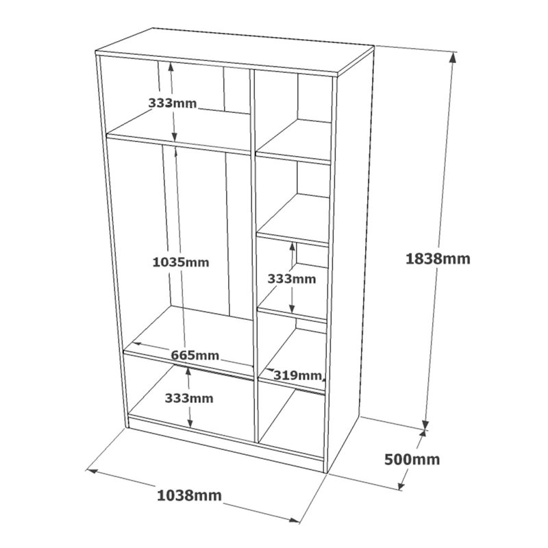 Armoire 2 portes Ensey