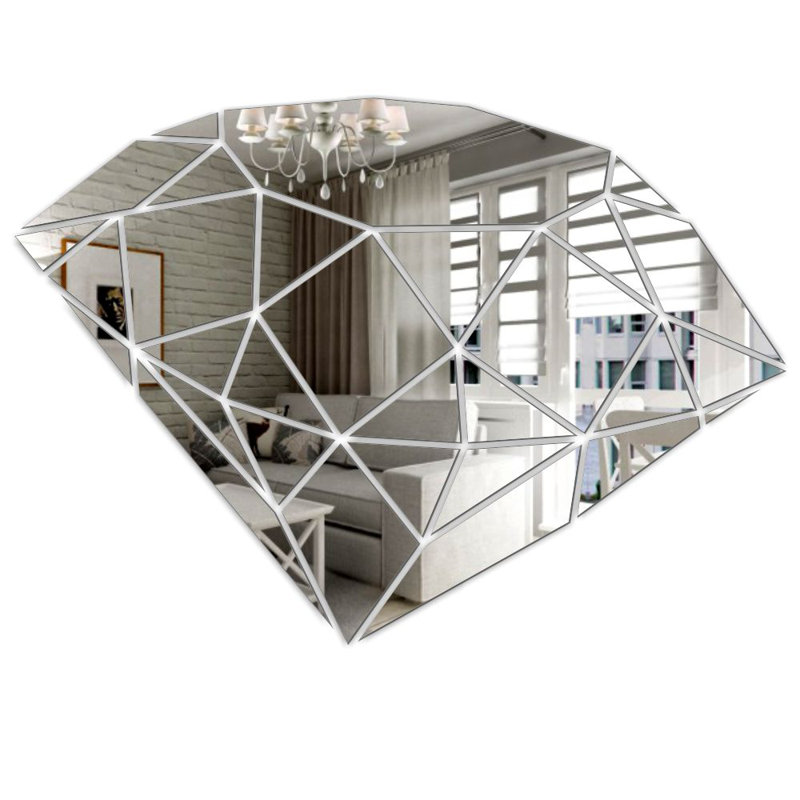 Danna Flat Wall Mirror, 55cm H x 75cm W, Silver