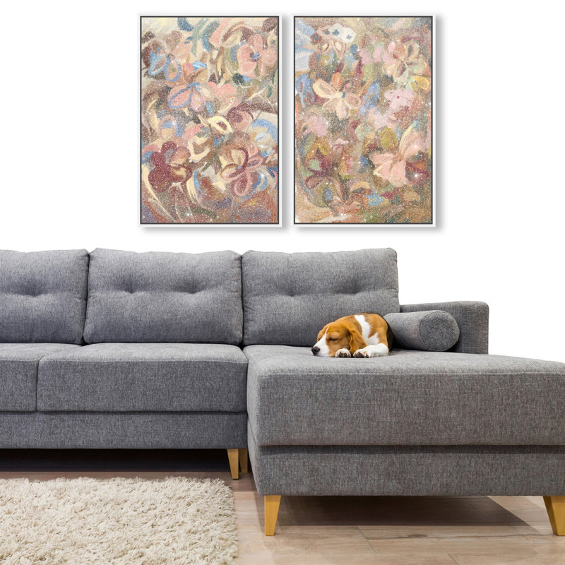 Moving Eden Set Set by Oliver Gal, 32"H x 22"W, White Floater Frame