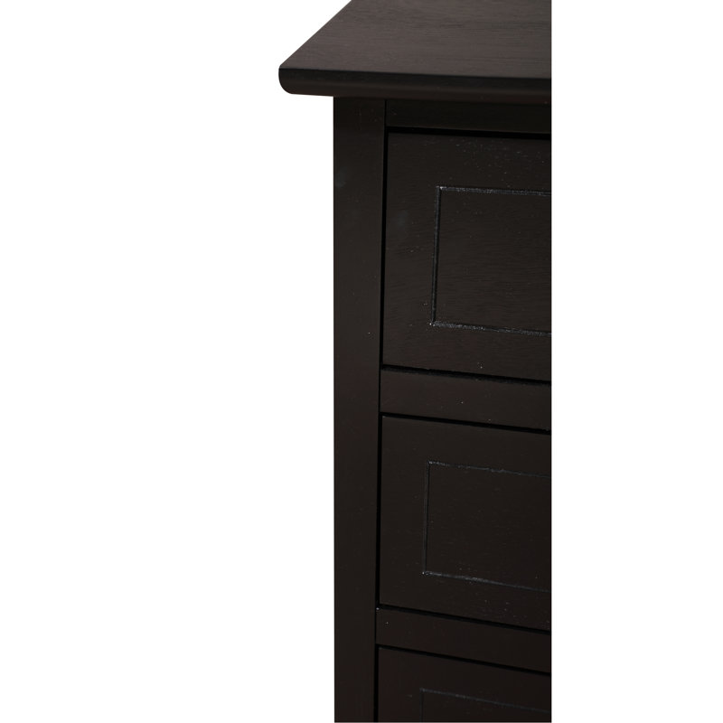 Emjay 3 - Drawer Nightstand, Black