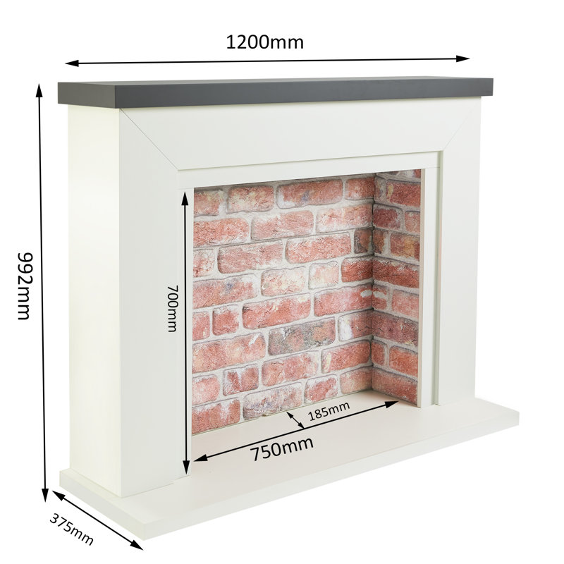 Farlington Fireplace Surround, Grey, Red