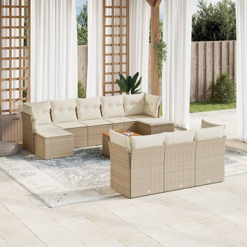 Vidaxl Garden Sofa Set Beige