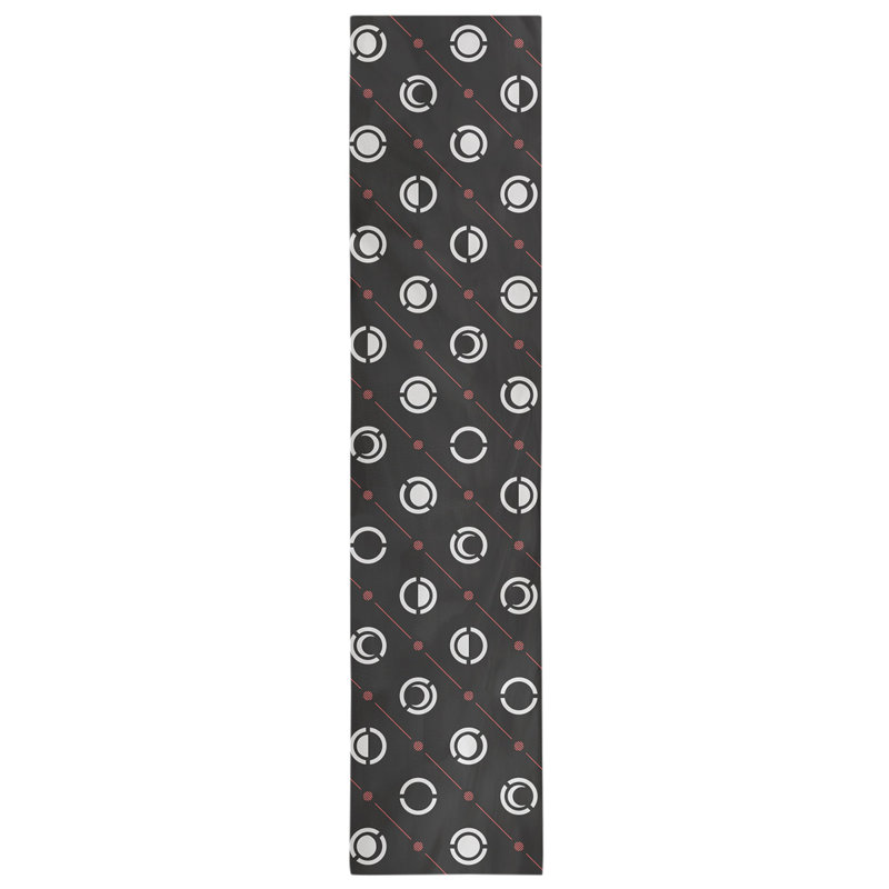 Classic Moon Phases Table Runner, 16" x 72", Rose Red Accent