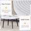 Table basse ronde élégante à motif de marbre blanc - diamètre de 23,6 pouces, procédé de moulage par aspiration exquis