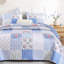 Ensemble de courtepointe 3 pièces à motif floral, literie de courtepointe à imprimé vibrant avec 2 taies d'oreiller-116926244-116926238