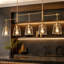Luminaire suspendu linéaire à 5 lumières pour îlot de cuisine l 37,5 po