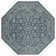 Leonora Bohemian Textured Weave Floral Teal/Gray Indoor/Outdoor Rug