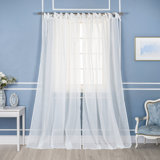 Elyse Polyester Sheer Curtain Panel Pair