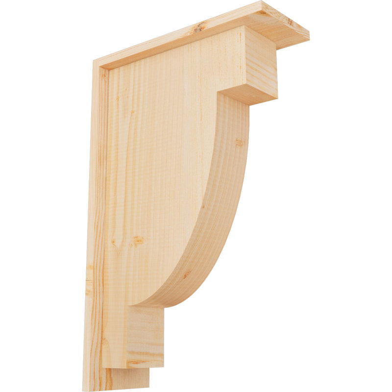 Corbeau alpin avec contre-plaque, H 22 po x l 5,5 po x P 14 po, Sapin de Douglas, Lisse