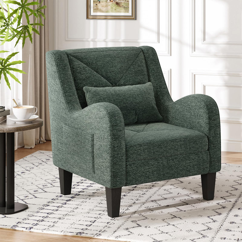 Fauteuil d'appoint Chenille, Vert