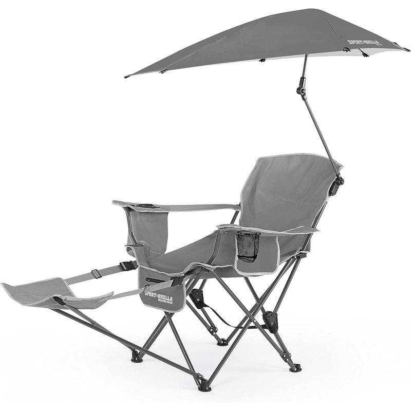 Charlott Folding Beach Chair, Gray