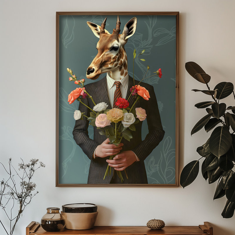 Elegant Decorative Framed MDF Painting, 13.8 x 18.5 x 0.1 inches | 100% MDF with 3 mm Thickness, 100% Pine Wood Frame | UV Printed Artwork for Stylish Home Decor, Perfect for Living Room or Office