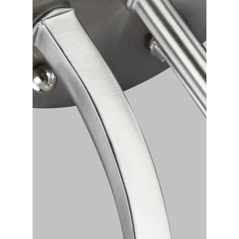 Luminaire suspendu semi-encastré Geary, Nickel brossé