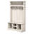 Hall Tree with Shoe Bench, 4 Shoe Cubbies and 1-TierTop Storage-129411419