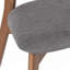 Ensemble de 2 chaises de salle à manger rembourrées gris foncé Mid-Century
