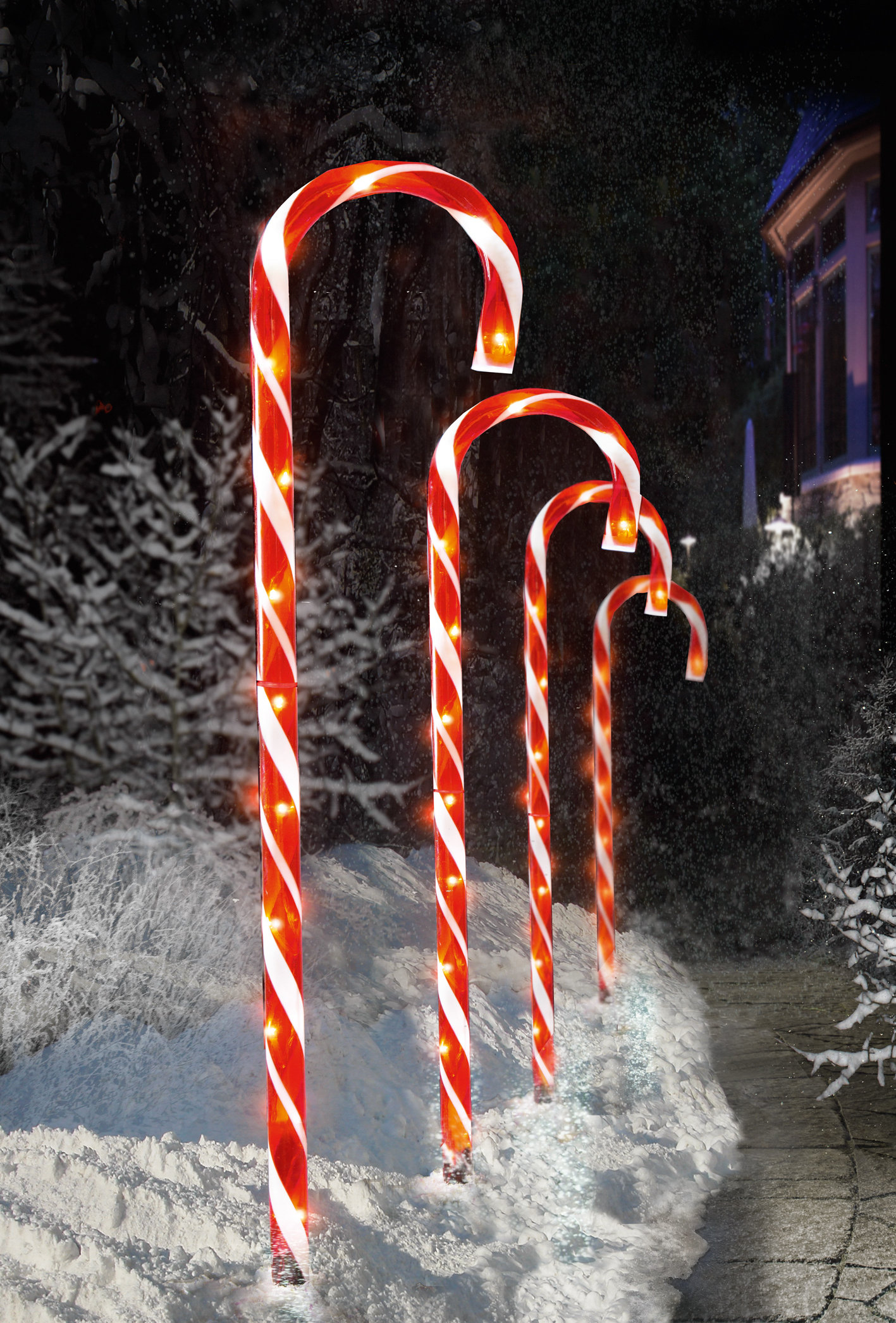 The Seasonal Aisle Christmas Candy Cane Pathway Lights & Reviews ...
