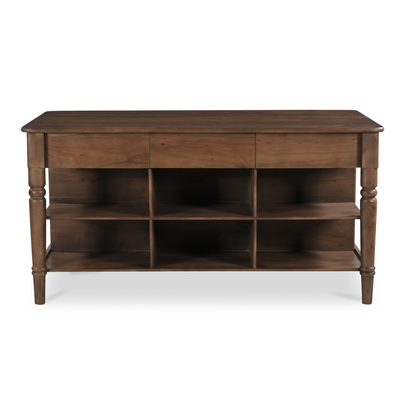 Russet Kitchen Island Brown