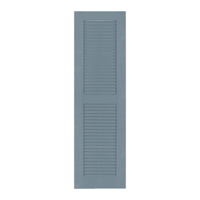 Custom Louvered Shutter with Straight Top
