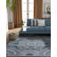 Tapis contemporain de couleur bleue Huitt-1495047085